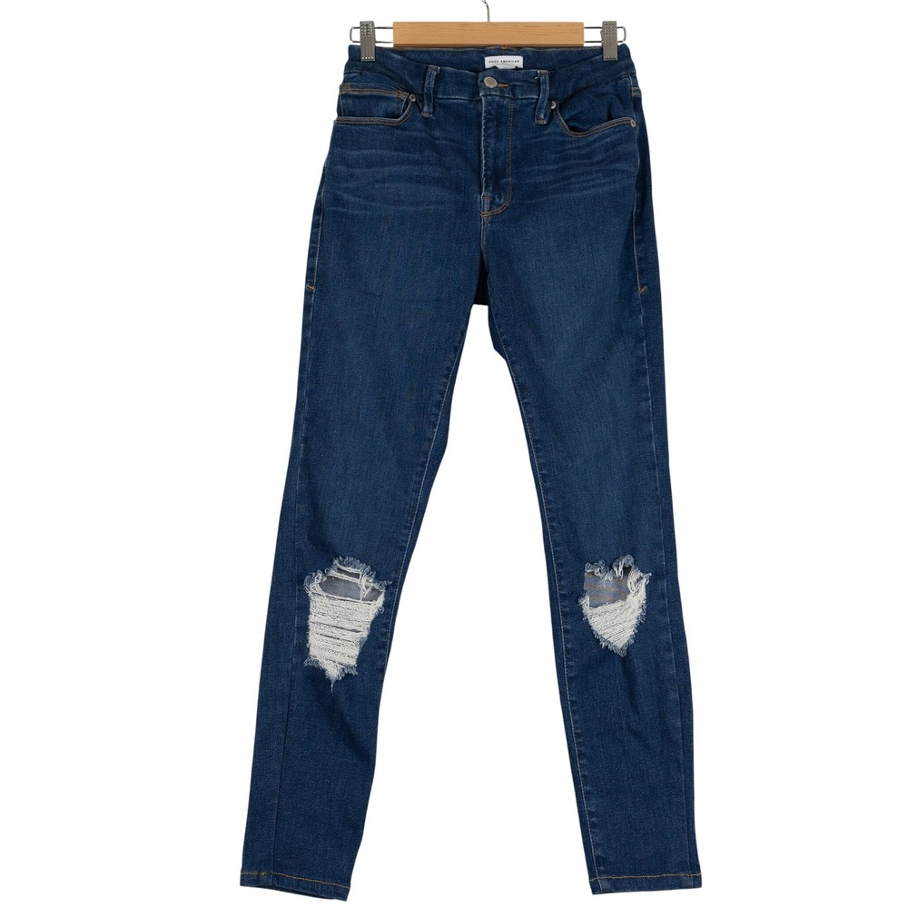 Good American Women's Skinny Jeans - Dark Blue 6-12